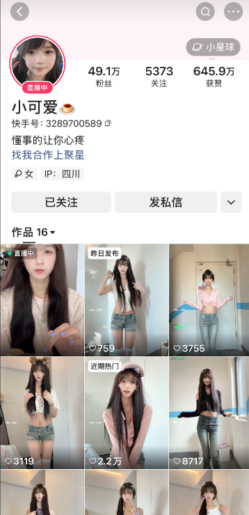 快手小可爱私人定制【达人定制】